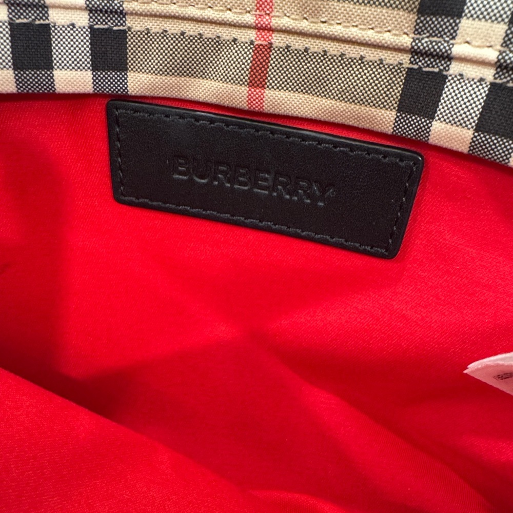 Burberry LONDON ENGLAND Beige and Black Check Belt Bag - Picture 8 of 12